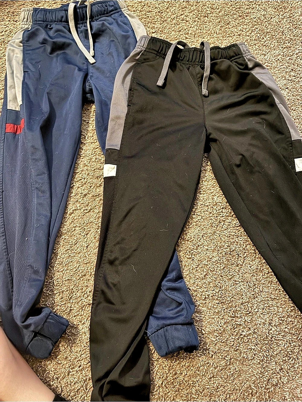 Athletic Works Boys Jogger Pants Blue & Black Waist Size 10-12